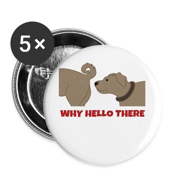 Pets Dog Statement Stuffed Animal Pet - Buttons large 2.2''/56 mm (5-pack) - white - Front