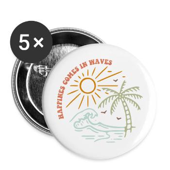 Insel 2 - Buttons groß 56 mm (5er Pack) - Weiß - Vorne