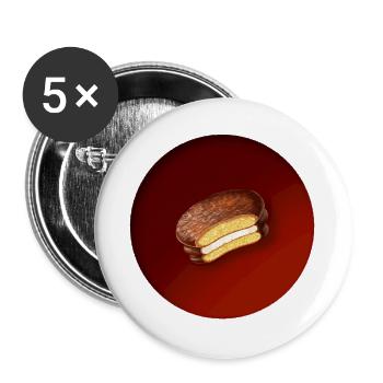 a delicious biscuit with chocolate - Buttons large 2.2''/56 mm (5-pack) - white - Front