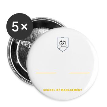 Mi Akadmie 3 - Buttons groß 56 mm (5er Pack) - Weiß - Vorne