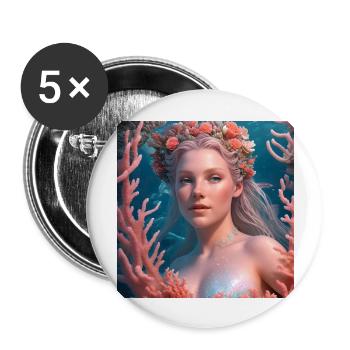 blockedName - Buttons groß 56 mm (5er Pack) - Weiß - Vorne