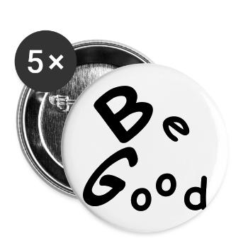 BeGoodTest - Buttons large 2.2''/56 mm (5-pack) - white - Front