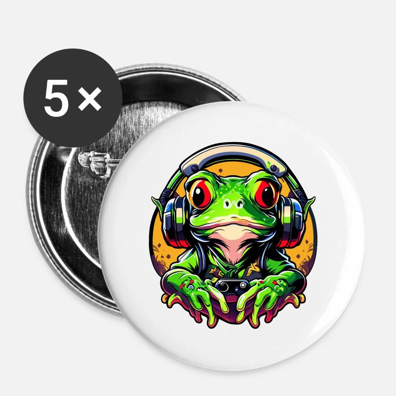 Gaming Frog - Buttons large 2.2''/56 mm (5-pack) - white