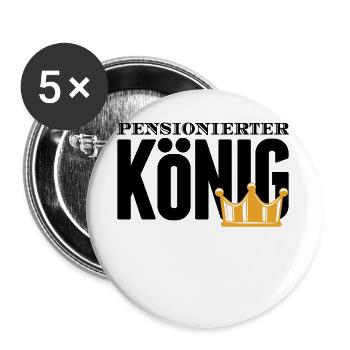 Ruhestand Statement Pensionär Auszeit Abschied - Buttons groß 56 mm (5er Pack) - Weiß - Vorne