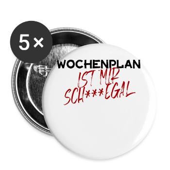 Ruhestand Senior Freizeit Auszeit Rentner Abschied - Buttons groß 56 mm (5er Pack) - Weiß - Vorne