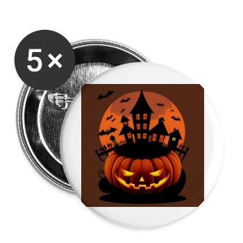 HALLOWEEN #5 - Buttons groß 56 mm (5er Pack) - Weiß - Vorne