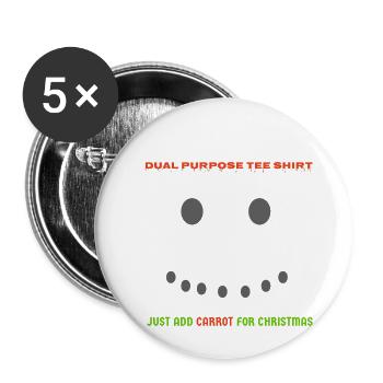 ChristmasHalloweenTeeShirt - Buttons large 2.2''/56 mm (5-pack) - white - Front
