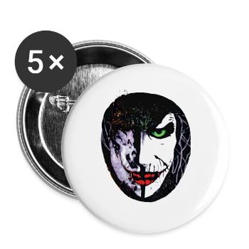 Joker - Buttons groß 56 mm (5er Pack) - Weiß - Vorne