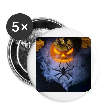 Helloween2 - Buttons groß 56 mm (5er Pack) - Weiß - Vorne