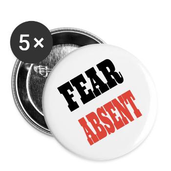 FearAbsent - Buttons large 2.2''/56 mm (5-pack) - white - Front
