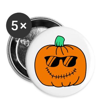 cool pumpkin - Buttons groß 56 mm (5er Pack) - Weiß - Vorne