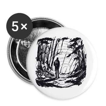 Let's go somewhere - Buttons groß 56 mm (5er Pack) - Weiß - Vorne