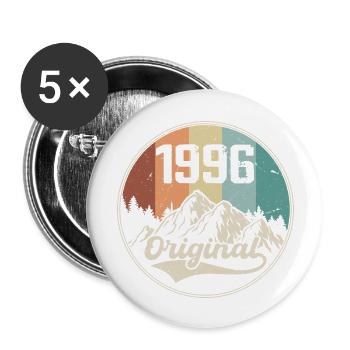Original 1996 Birthday Gift - 1996 - Buttons large 2.2''/56 mm (5-pack) - white - Front