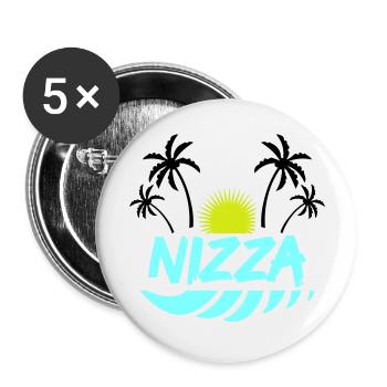 Nice - Buttons large 2.2''/56 mm (5-pack) - white - Front