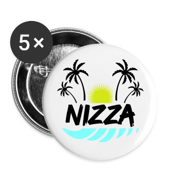 Nice - Buttons large 2.2''/56 mm (5-pack) - white - Front