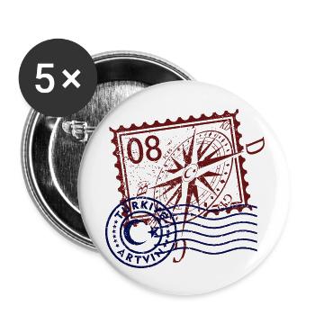 Artvin - Buttons large 2.2''/56 mm (5-pack) - white - Front