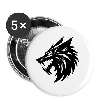 Fenrir, the Beast - Buttons large 2.2''/56 mm (5-pack) - white - Front