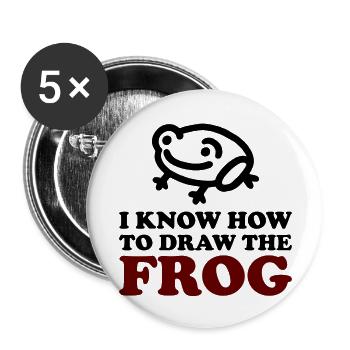 The Frog - Buttons groß 56 mm (5er Pack) - Weiß - Vorne