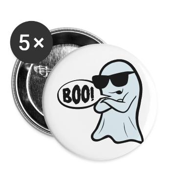 Boo - Buttons groß 56 mm (5er Pack) - Weiß - Vorne