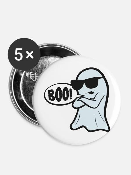 Boo - Buttons groß 56 mm (5er Pack) - Weiß