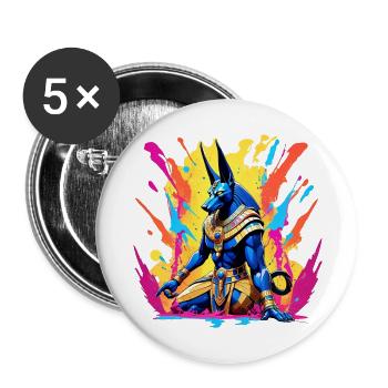 Anubis - Buttons groß 56 mm (5er Pack) - Weiß - Vorne