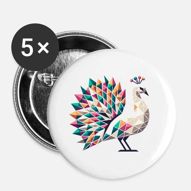 peacock //peacock - Buttons large 2.2''/56 mm (5-pack) - white