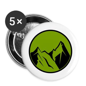 berge - Buttons groß 56 mm (5er Pack) - Weiß - Vorne