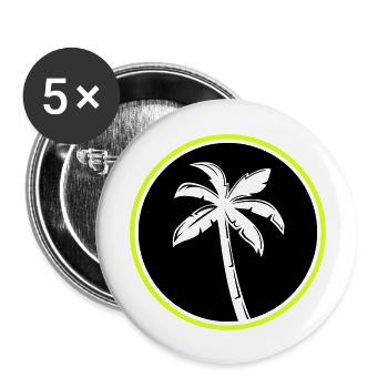 palme - Buttons groß 56 mm (5er Pack) - Weiß - Vorne