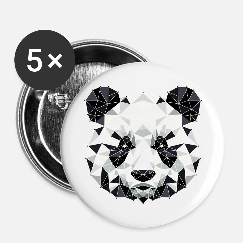Panda // panda - Buttons groß 56 mm (5er Pack) - Weiß