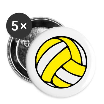 ballon de volleyball beachvolley beach ball 2 0 - Lot de 5 grands badges (56 mm) - blanc - Devant
