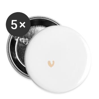 100% Muscle - Lot de 5 grands badges (56 mm) - blanc - Devant