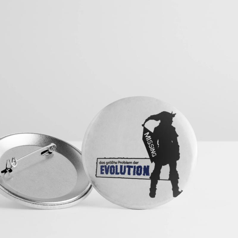 Missing Link - Das größte Problem der Evolution Buttons groß 56 mm (5er Pack)