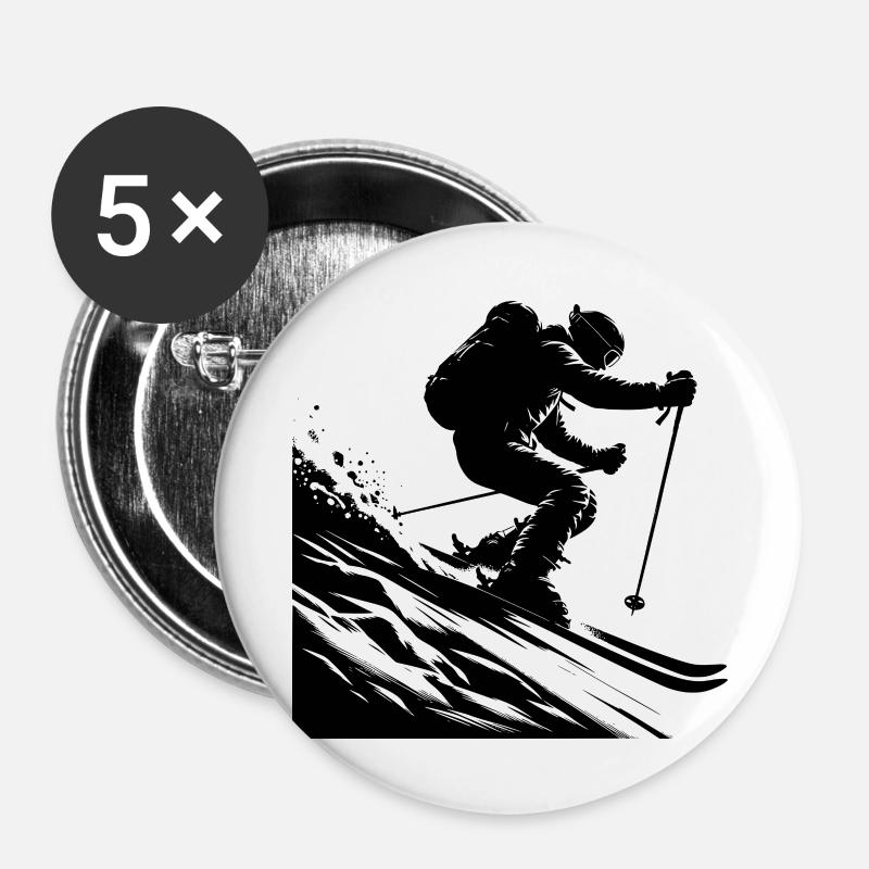powdering - Buttons large 2.2''/56 mm (5-pack) - white