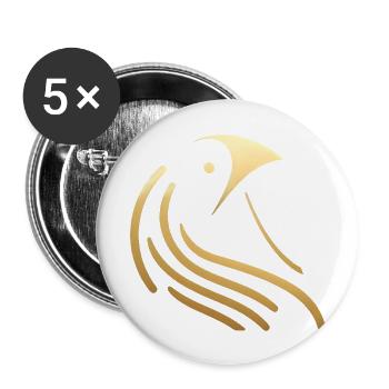 Kitesurfen - Buttons groß 56 mm (5er Pack) - Weiß - Vorne