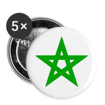 Maroc - Lot de 5 grands badges (56 mm) - blanc - Devant