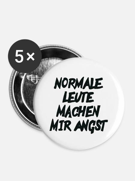 Normale Leute - Buttons groß 56 mm (5er Pack) - Weiß