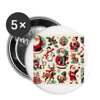 Christmas Frame - Buttons large 2.2''/56 mm (5-pack) - white - Front