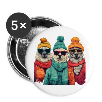 Ugly Christmas Sweater - Buttons groß 56 mm (5er Pack) - Weiß - Vorne