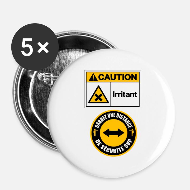 Irritating - Buttons large 2.2''/56 mm (5-pack) - white