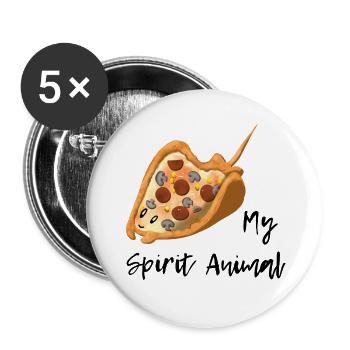 My Spirit Animal - Buttons large 2.2''/56 mm (5-pack) - white - Front