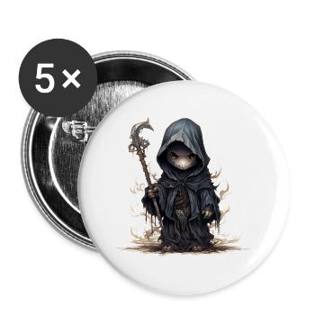 Cute Ghost Magician Fantasy RPG Shirt - Buttons large 2.2''/56 mm (5-pack) - white - Front
