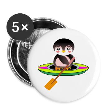 SUP - STAND-UP-PADDLING - Buttons groß 56 mm (5er Pack) - Weiß - Vorne