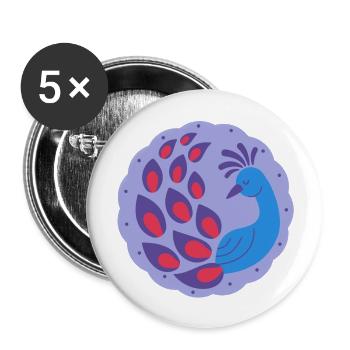 Diwali Indian Festival Laternenfest - Buttons groß 56 mm (5er Pack) - Weiß - Vorne