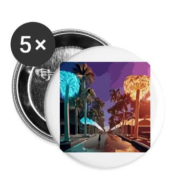 Night in Miami (Miami Collection) - Buttons groß 56 mm (5er Pack) - Weiß - Vorne