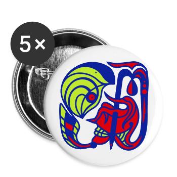 I'm not an enemy. Hand of Unity & Harmony - Buttons large 2.2''/56 mm (5-pack) - white - Front
