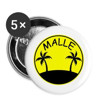 Île Palm Trees Malle - Lot de 5 grands badges (56 mm) - blanc - Devant
