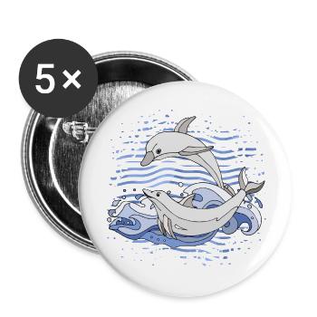 Delphine - Buttons groß 56 mm (5er Pack) - Weiß - Vorne