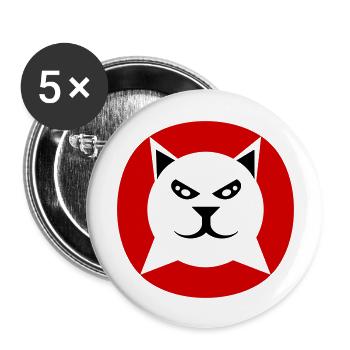 Luchs. - Buttons groß 56 mm (5er Pack) - Weiß - Vorne
