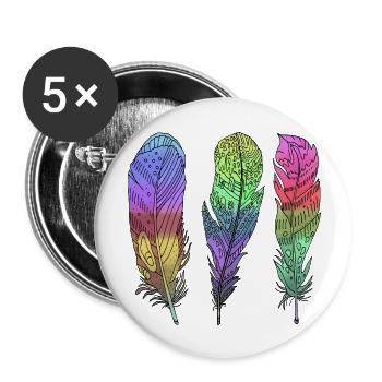 Pen - Buttons large 2.2''/56 mm (5-pack) - white - Front
