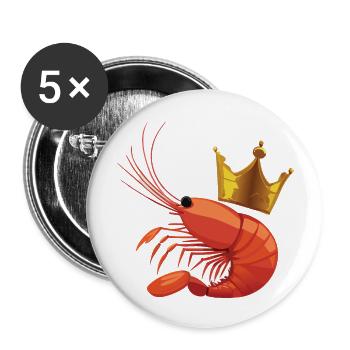Shrimp - Buttons large 2.2''/56 mm (5-pack) - white - Front